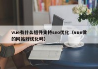 vue有什么组件支持seo优化（vue做的网站好优化吗）